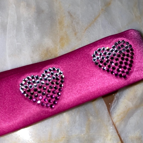 VS VERY SEXY Shine Strap Lace Brazilian Panty Hearts Small - Picture 12 of 15